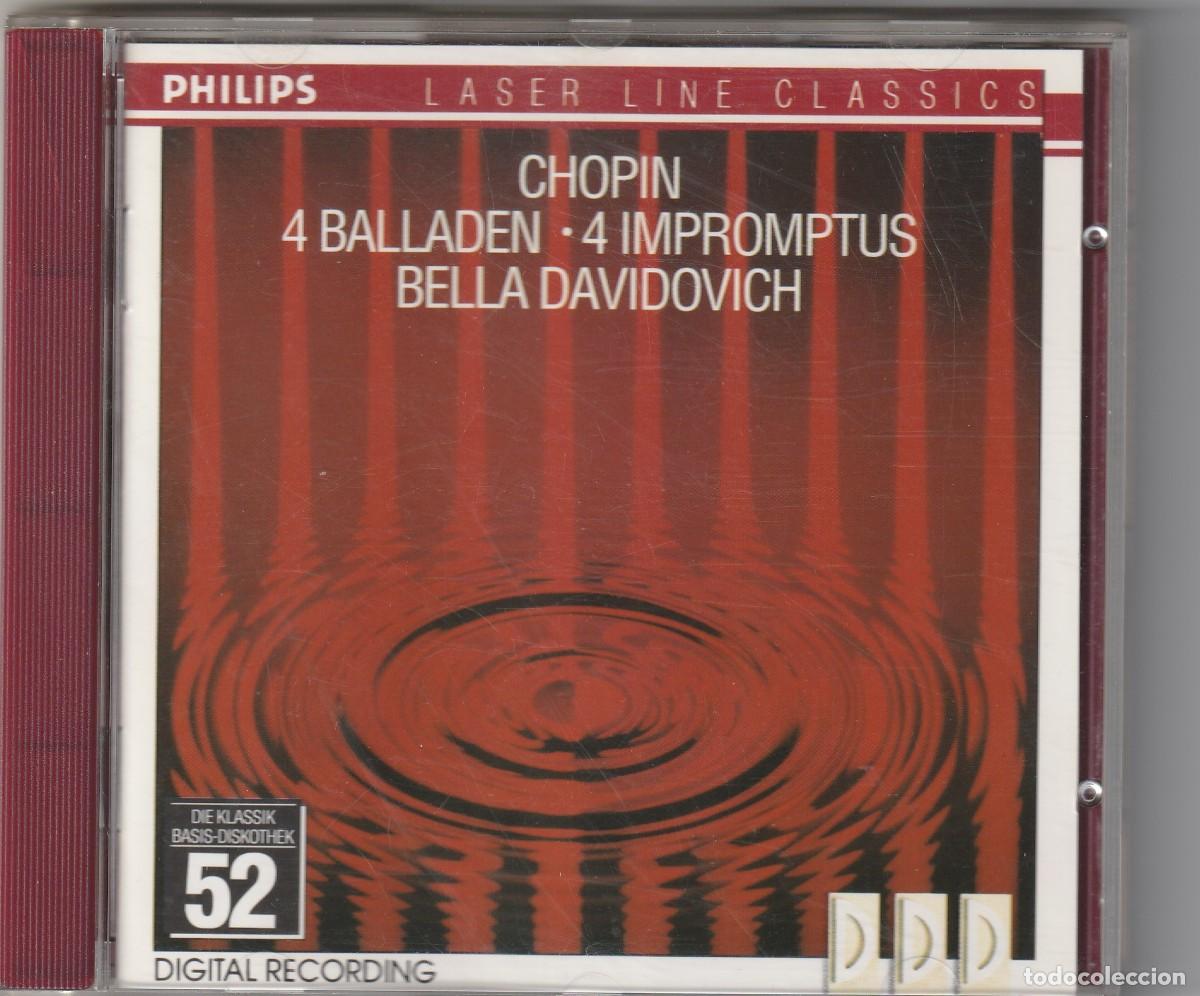 CDs de m&uacute;sica: CHOPIN - 4 BALLADEN &middot; 4 IMPROMPTUS - BELLA DAVIDOVICH (CD PHILIPS 1992) - Foto 1