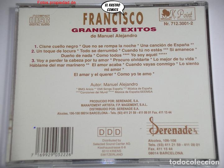 CDs de m&uacute;sica: Francisco, Grandes &eacute;xitos de Manuel ALejandro, CD Serenade - Foto 2