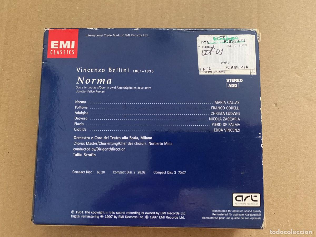 CDs de m&uacute;sica: CD TRIPLE CALLAS - BELLINI - NORMA - Foto 2