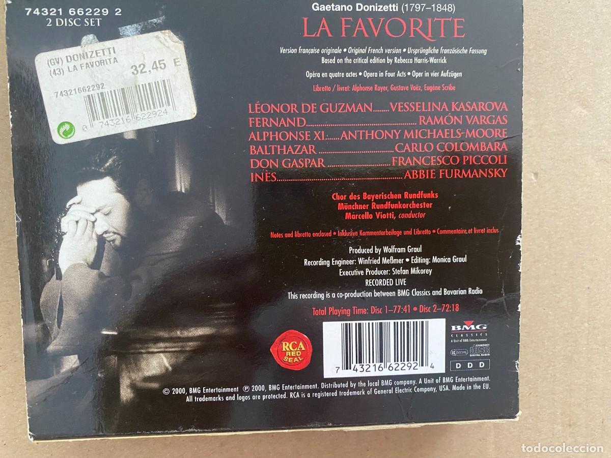 CDs de m&uacute;sica: CD DOBLE DONIZETTI - LA FAVORITE - Foto 2