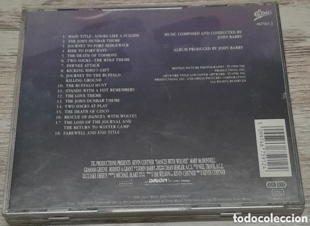 CDs de m&uacute;sica: DANCES WITH WOLVES - JOHN BARRY - Foto 2