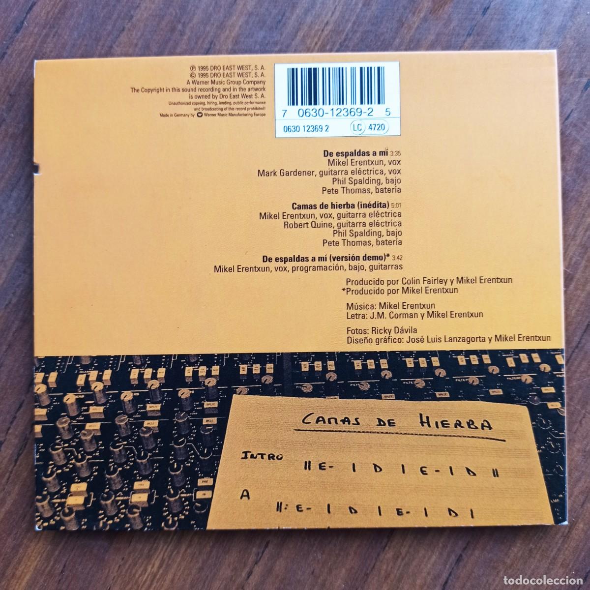 CDs de m&uacute;sica: CD - Mikel Erentxun &ndash; De Espaldas A M&iacute; - Foto 2