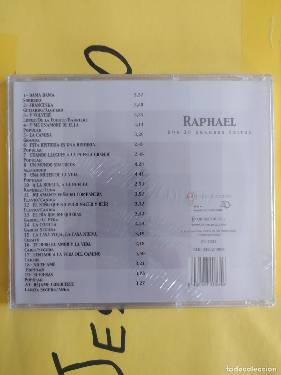 CDs de m&uacute;sica: CD PRECINTADO RAPHAEL SUS 20 GRANDES EXITOS - Foto 2