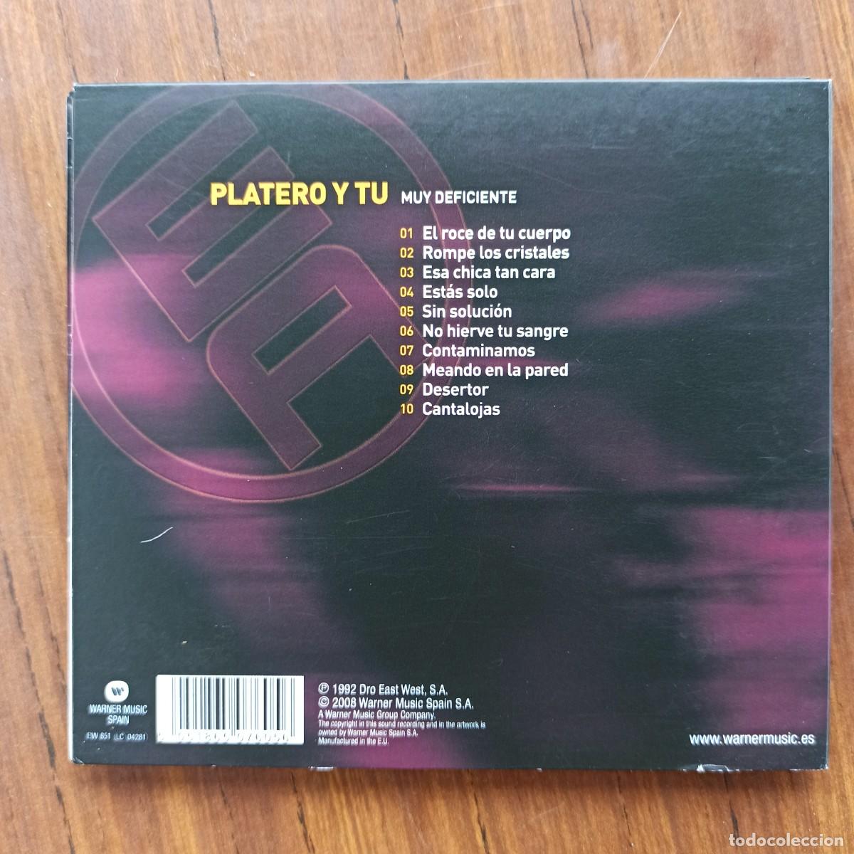 CDs de m&uacute;sica: CD - Platero Y Tu &ndash; Muy Deficiente - Foto 2