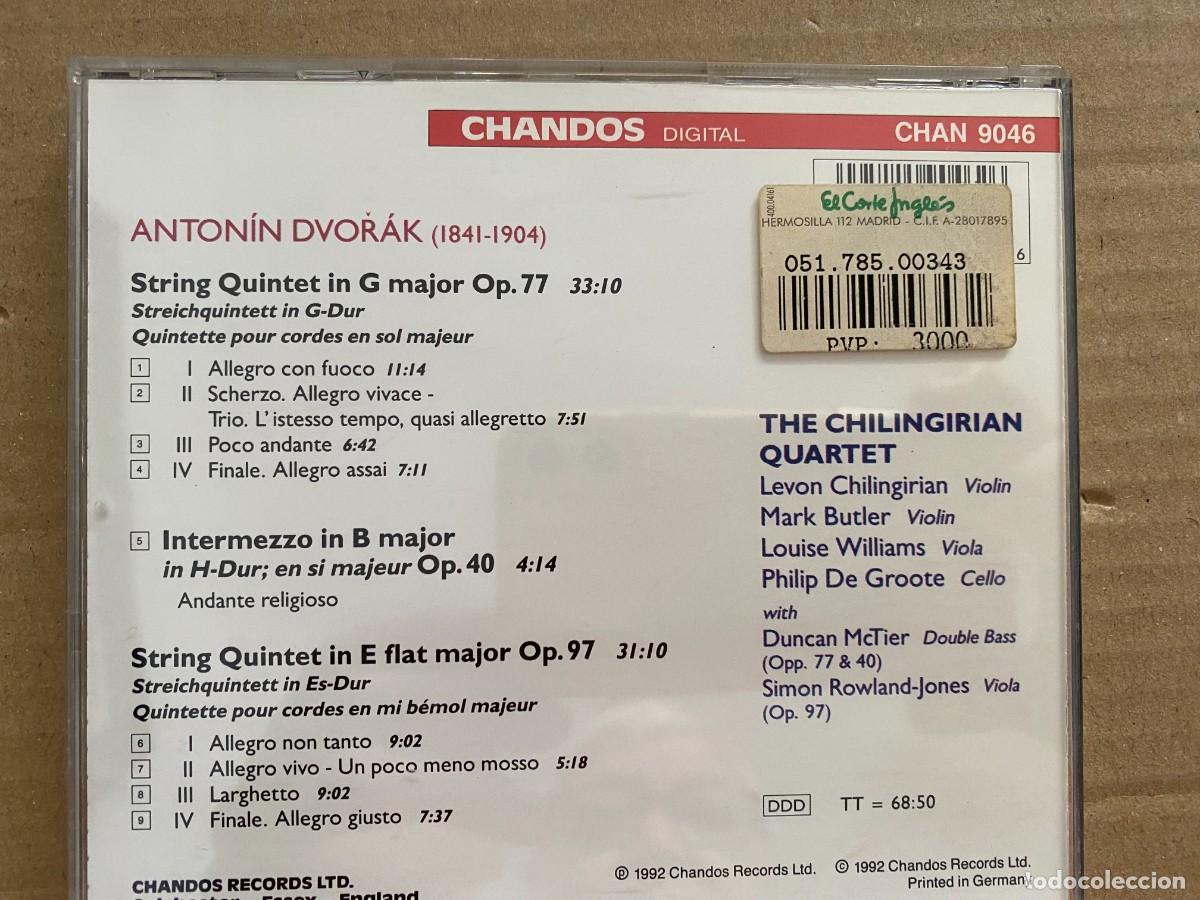 CDs de m&uacute;sica: CD DVORAK STRING QUINTETS - CHILINGIRIAN QUARTET - Foto 2