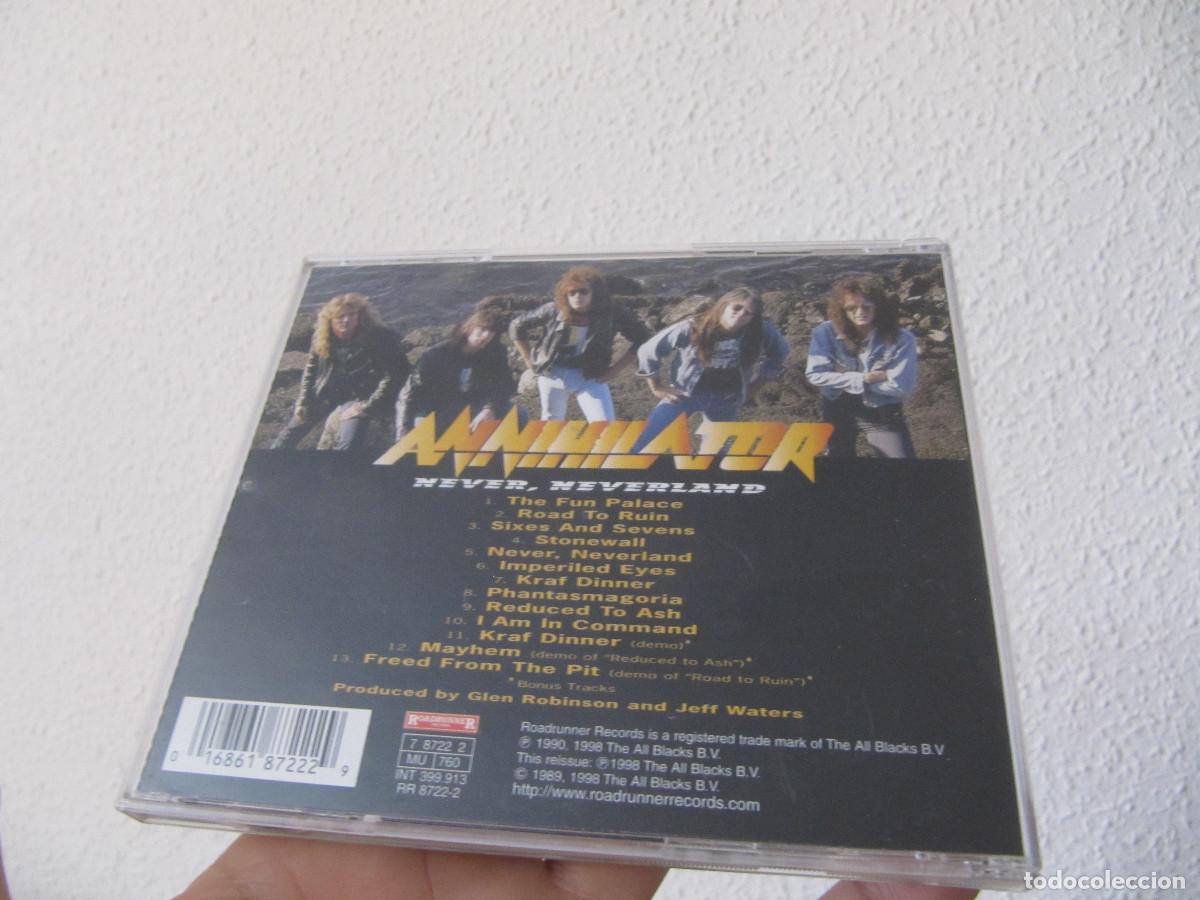 CDs de m&uacute;sica: ANNIHILATOR-NEVER, NEVERLAND - Foto 2