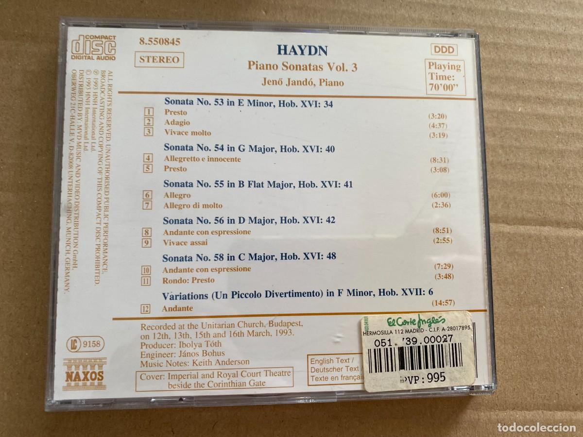 CDs de m&uacute;sica: CD HAYDN PIANO SONATAS VOL.3 - Foto 2