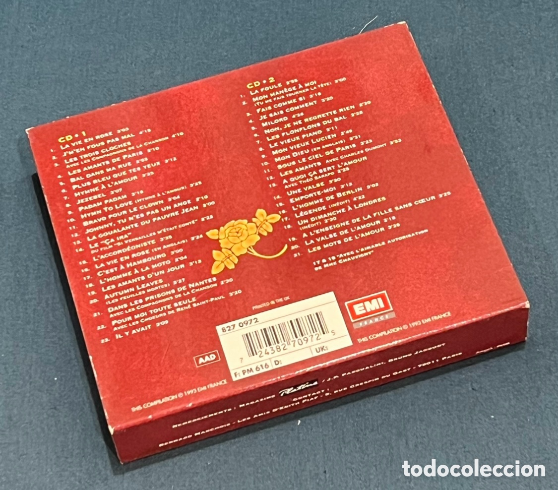 CDs de m&uacute;sica: CD2. Edith Piaf. &ldquo;30&deg; Anniversaire&rdquo;. 1993. - Foto 2
