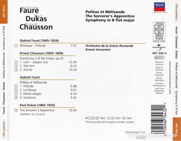 CDs de m&uacute;sica: FAUR&Eacute; / DUKAS / CHAUSSON - DECCA - CD - Foto 2