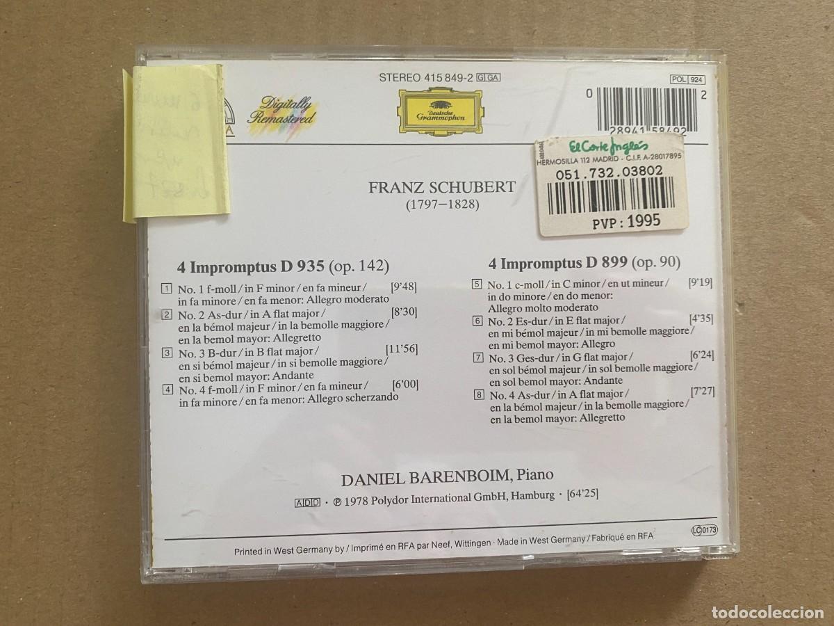 CDs de m&uacute;sica: CD FRANZ SHUBERT IMPROMPTUS - Foto 2