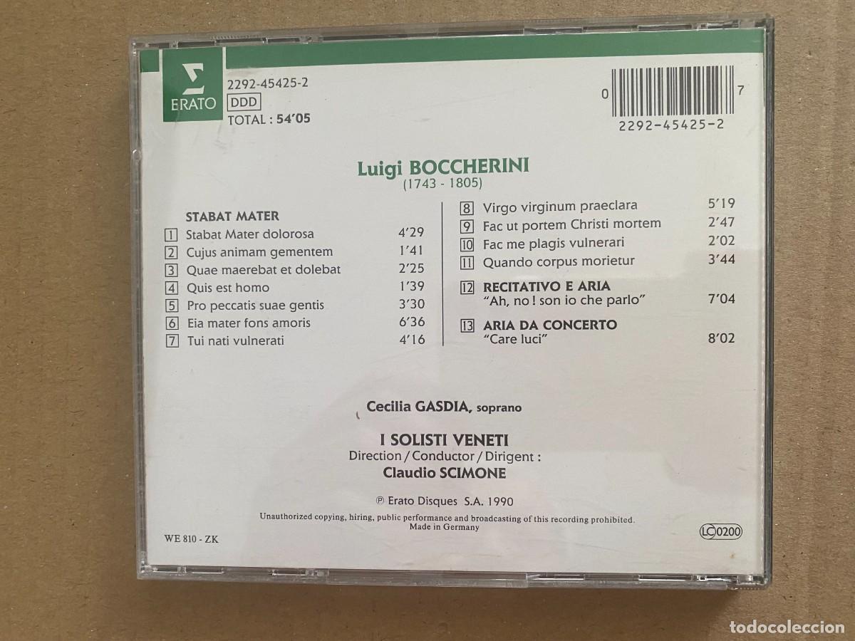 CDs de m&uacute;sica: CD BOCCHERINI - STABAT MATER /DUE ARIE - Foto 2