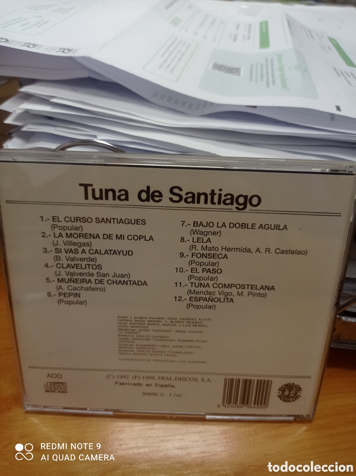 CDs de m&uacute;sica: Tuna de Santiago dial discos - Foto 2