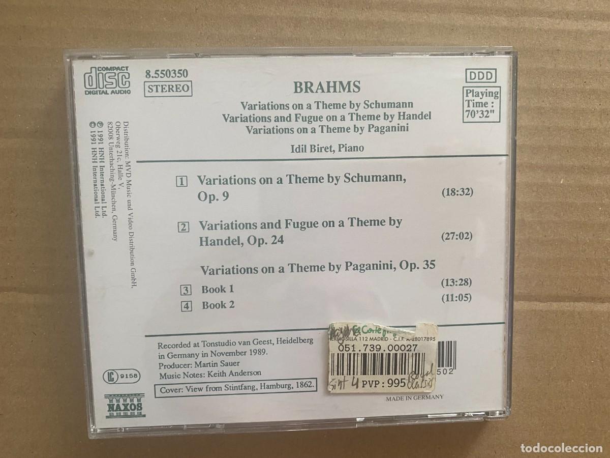 CDs de m&uacute;sica: cd BRAHMS Variations Handel . Paganini - Foto 2