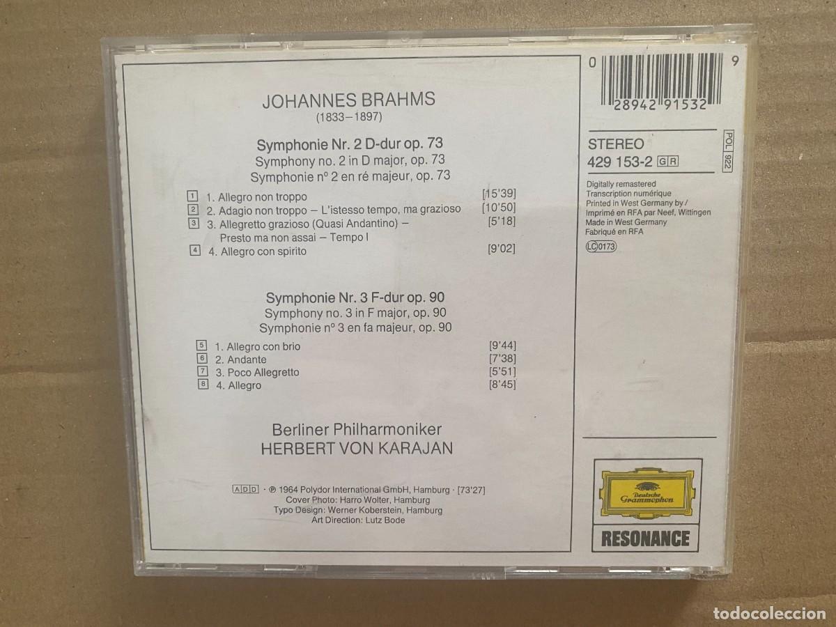 CDs de m&uacute;sica: CD BRAHMS SYMPHONIEN NR.2 & 3 - Foto 2