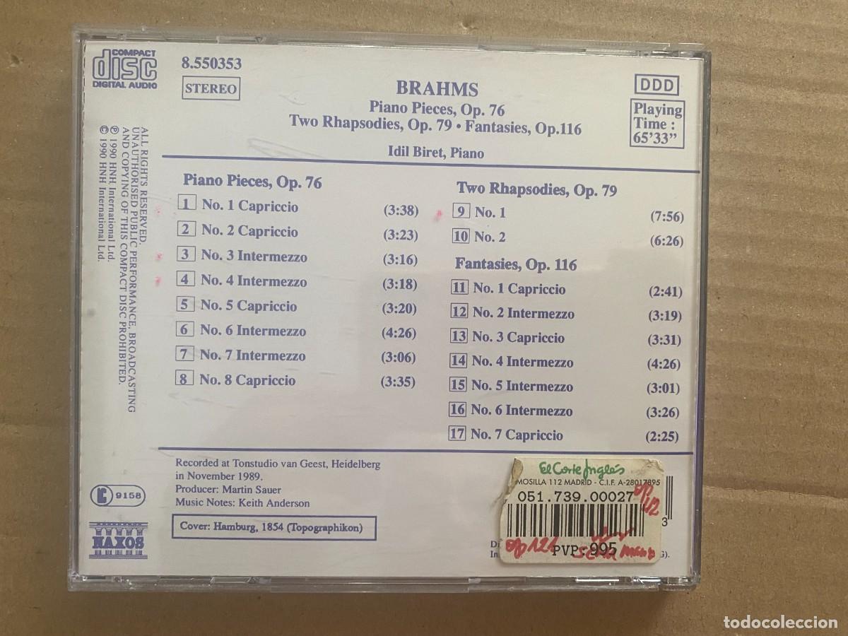 CDs de m&uacute;sica: CD BRAHMS Piano pieces , Op. 76 - Foto 2