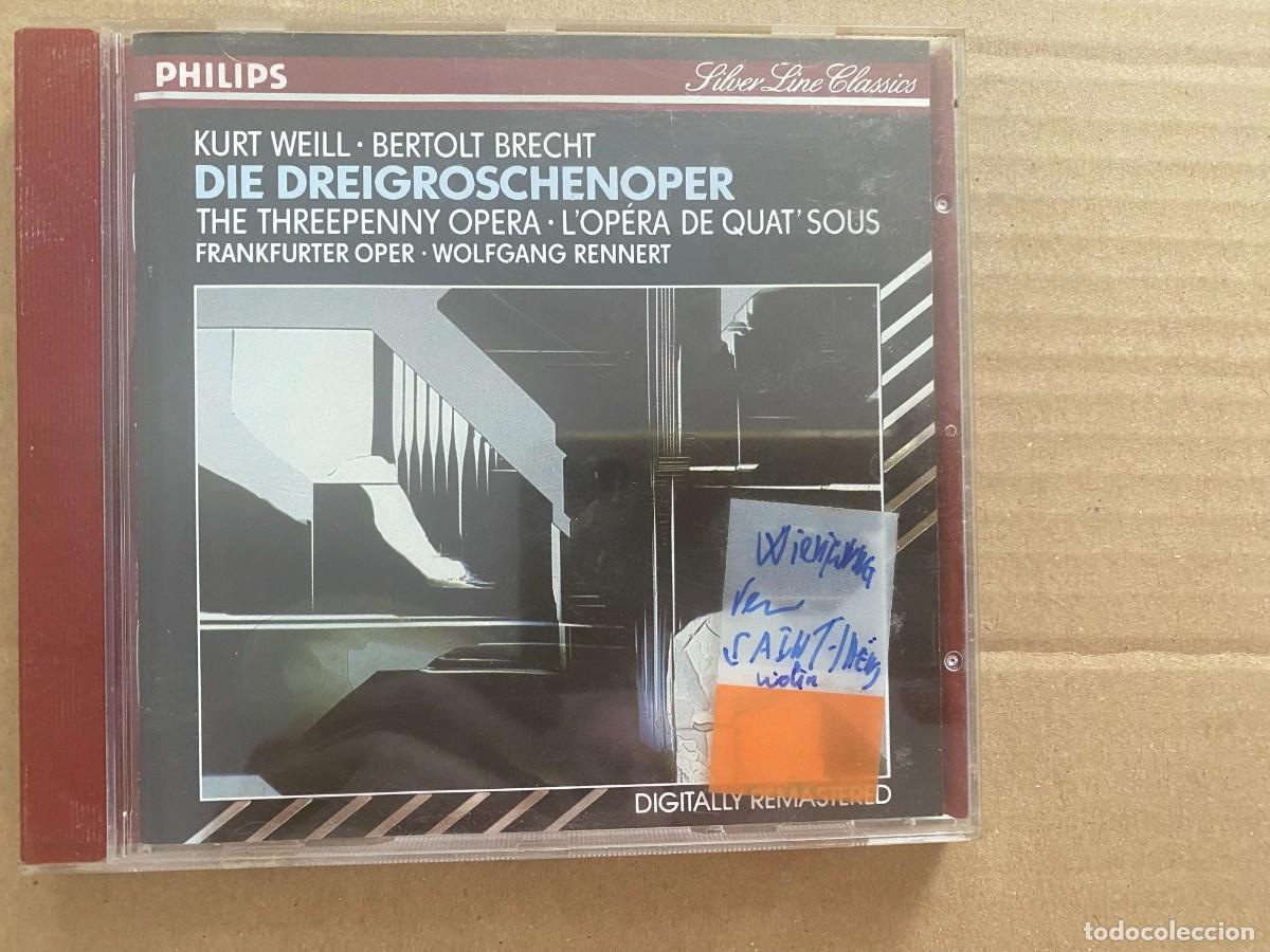CDs de m&uacute;sica: CD KURT WEILL - BERTOLT BRECHT - DIE DREIGROSCHENOPER - Foto 1