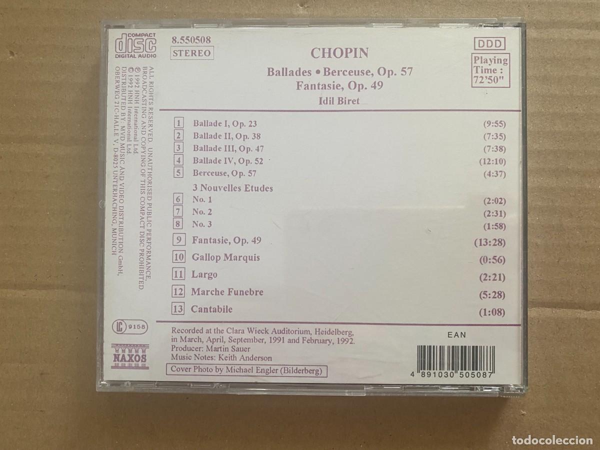 CDs de m&uacute;sica: CD CHOPIN Ballades , Bereeuse Op .57 - Foto 2