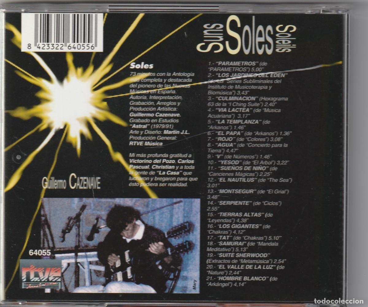 CDs de m&uacute;sica: GUILLERMO CAZENAVE - SOLES (CD RTVE 1992) - Foto 2