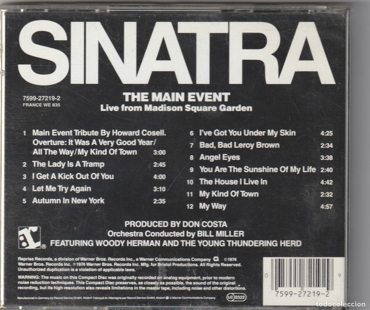 CDs de m&uacute;sica: FRANK SINATRA - THE MAIN EVENT LIVE (CD REPRISE) - Foto 2