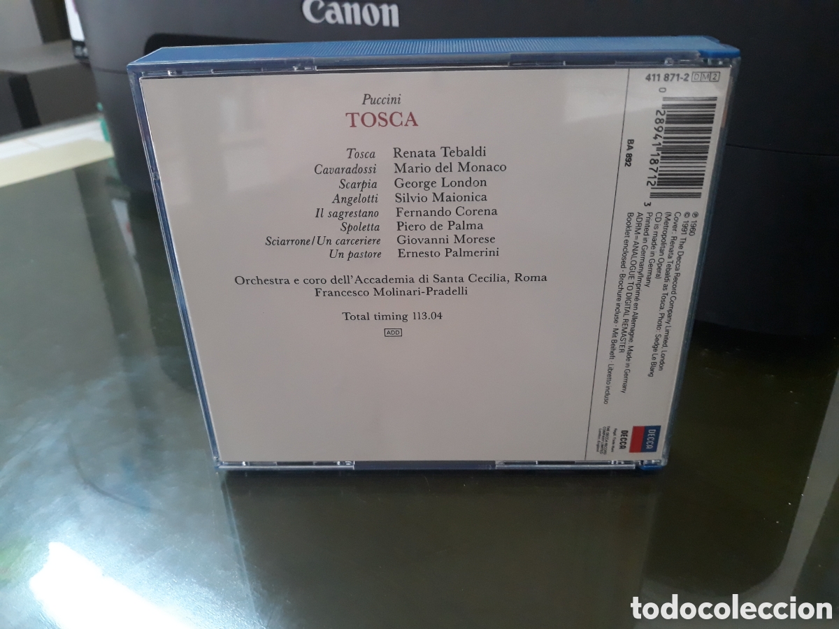 CDs de m&uacute;sica: PUCCINI: TOSCA - RENATA TEBALDI - DECCA - 2 CD - Foto 4