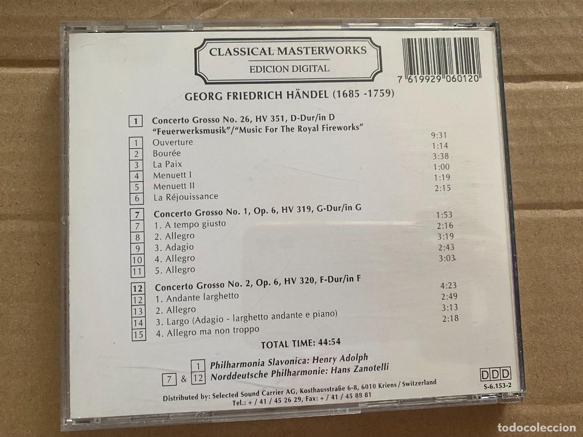 CDs de m&uacute;sica: CD HANDEL - Feuerwerksmusik - Foto 2