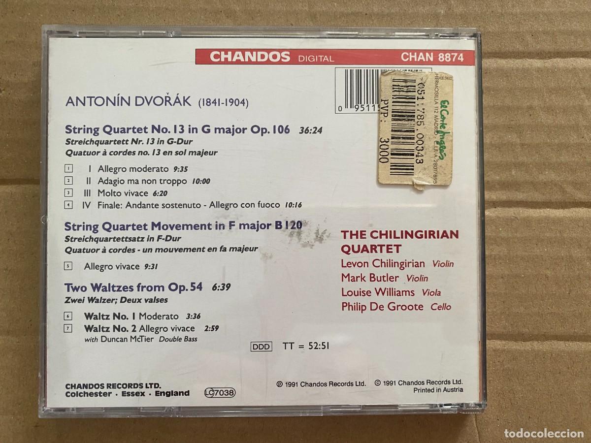CDs de m&uacute;sica: CD DVORAK - CHILINGIRIAN QUARTET OP. 106 - Foto 2