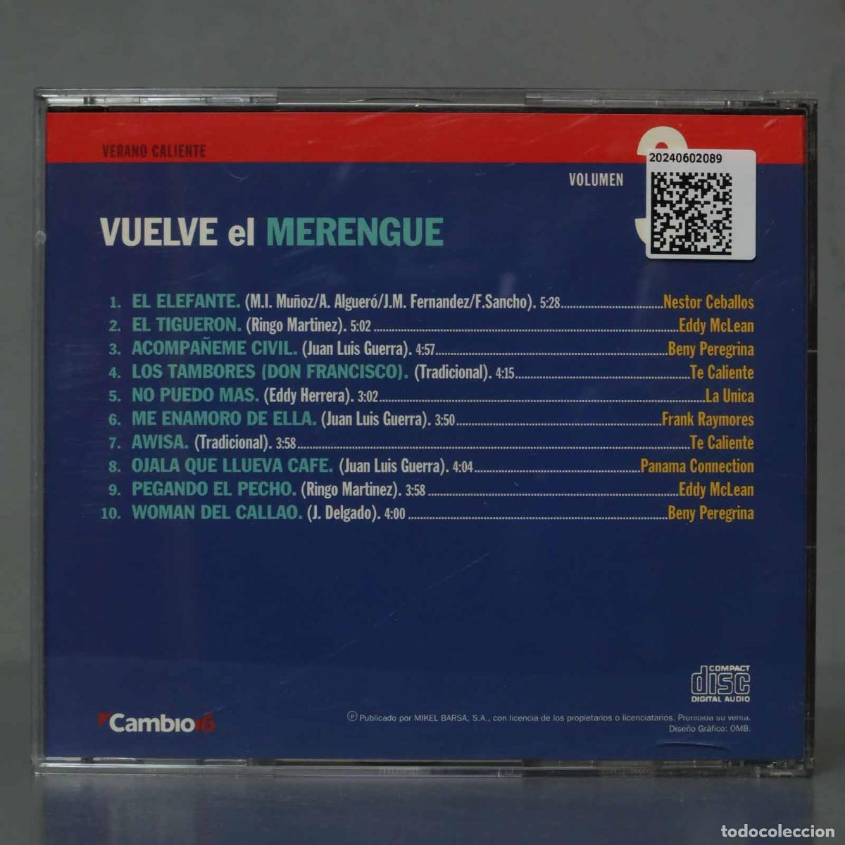CDs de m&uacute;sica: CD. Vuelve El Merengue - Foto 2