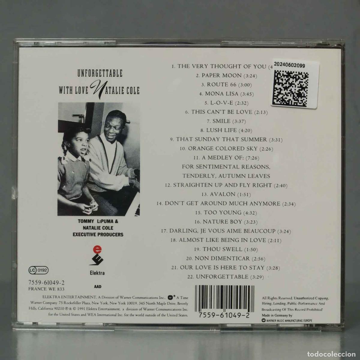 CDs de m&uacute;sica: CD. Natalie Cole &ndash; Unforgettable With Love - Foto 2