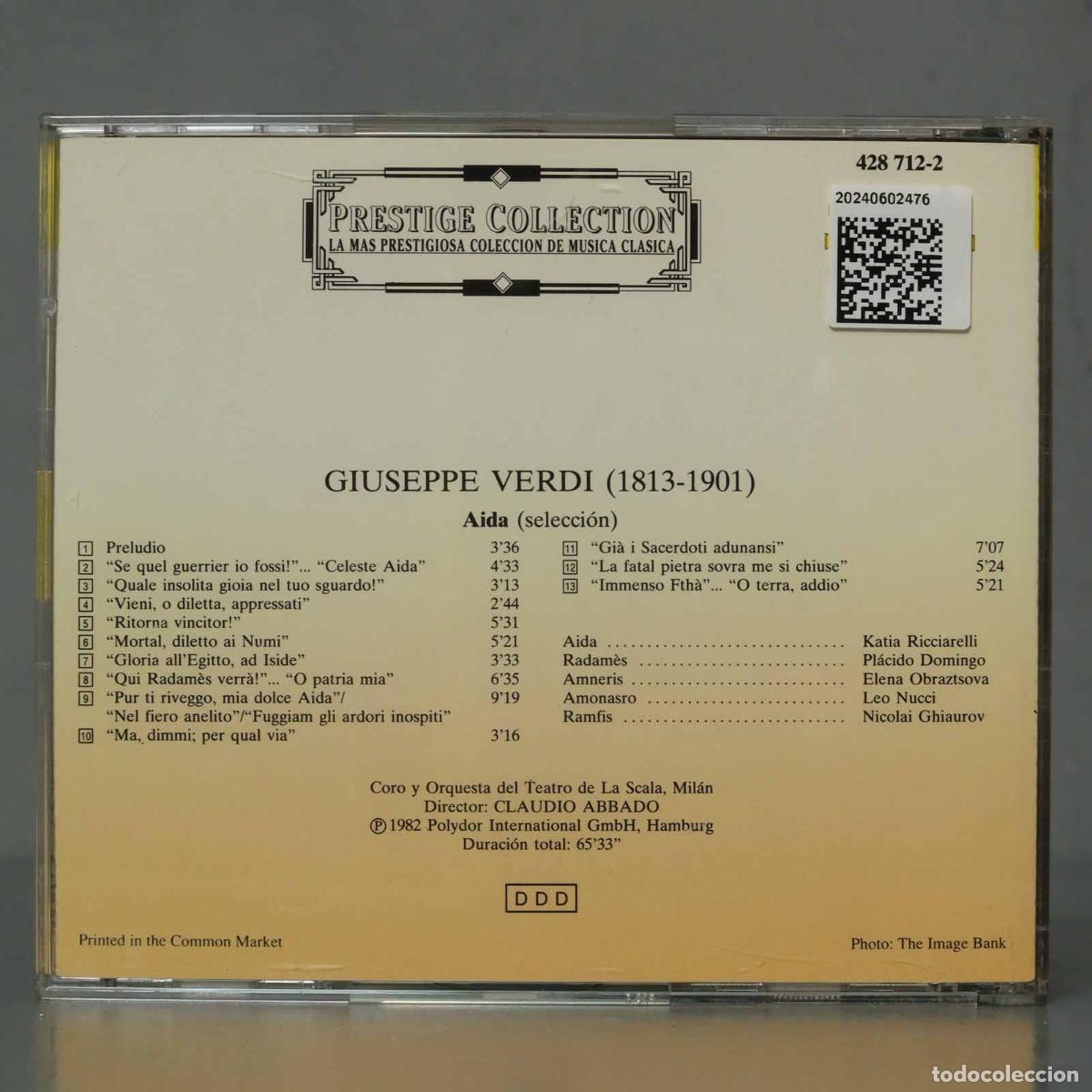 CDs de m&uacute;sica: CD. ABBADO. VERDI. AIDA SELECCION - Foto 2