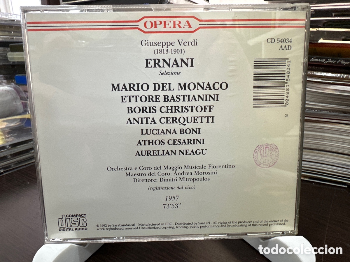 CDs de m&uacute;sica: Verdi - Dmitri Mitropoulos - Ernani (Selezione) (CD, Comp) - Foto 2