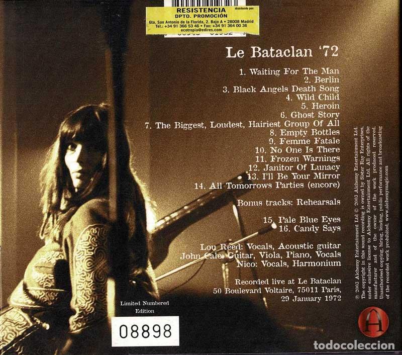 CDs de m&uacute;sica: Lou Reed, John Cale & Nico - Le Bataclan 72. CD - Foto 2