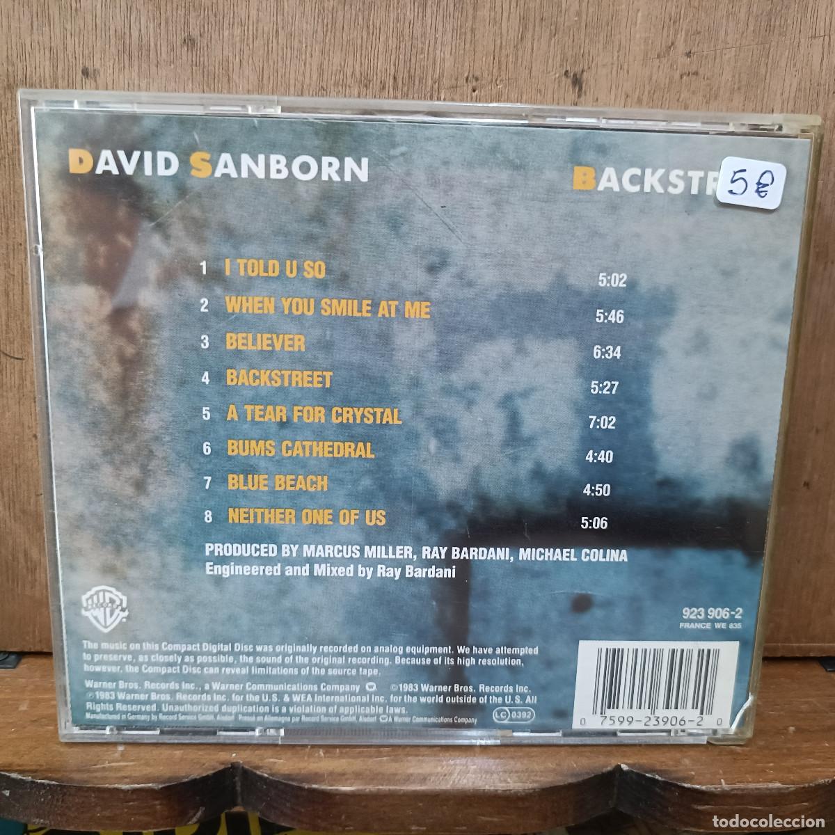CDs de m&uacute;sica: David Sanborn - Backstreet - CD. - Foto 2