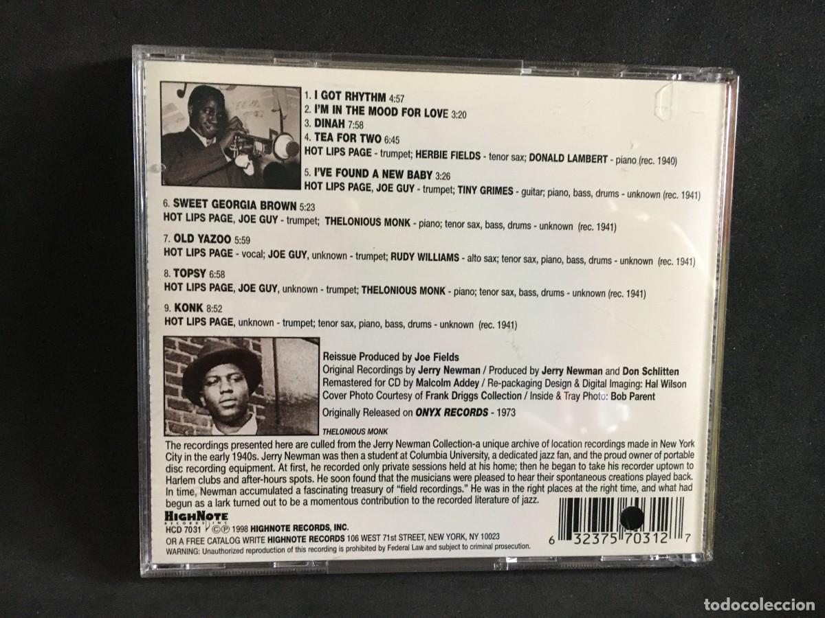 CDs de m&uacute;sica: Hot Lips Page &ndash; After Hours In Harlem - CD - HighNote Records - Foto 2