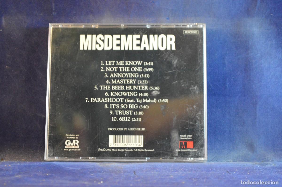 CDs de m&uacute;sica: MISDEMEANOR &ndash; MISDEMEANOR -CD - Foto 2