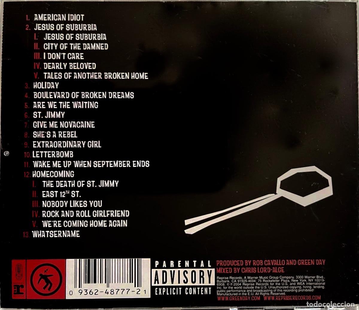 CDs de m&uacute;sica: GREEN DAY, AMERICAN IDIOT. CD COMO NUEVO - Foto 2