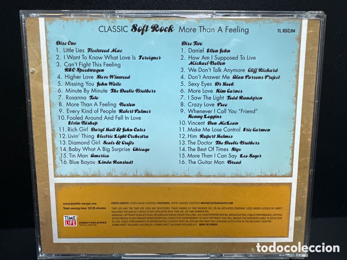 CDs de m&uacute;sica: Classic Soft Rock - More Than A Feeling (2xCD, Comp) - Foto 2