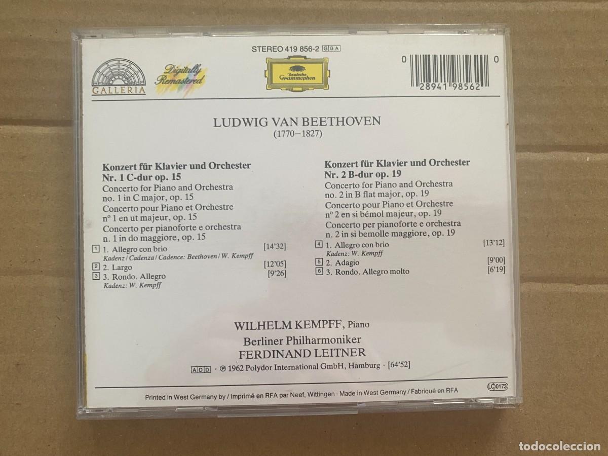 CDs de m&uacute;sica: CD BEETHOVEN: KLAVIERKONZERTE NR. 1 & 2 - Foto 2