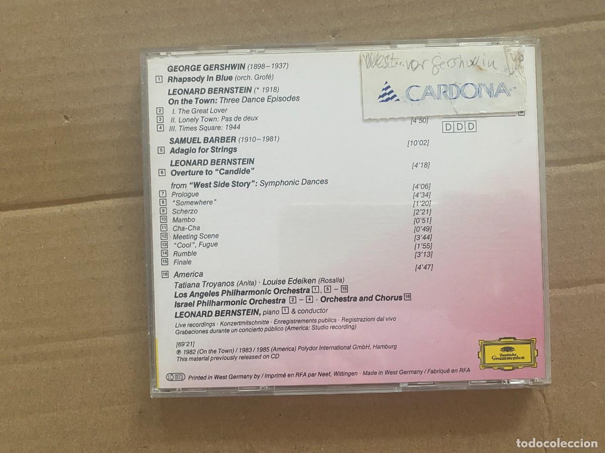 CDs de m&uacute;sica: CD GERSHWIN : RAPHSODY IN BLUE - BERNSTEIN - Foto 2