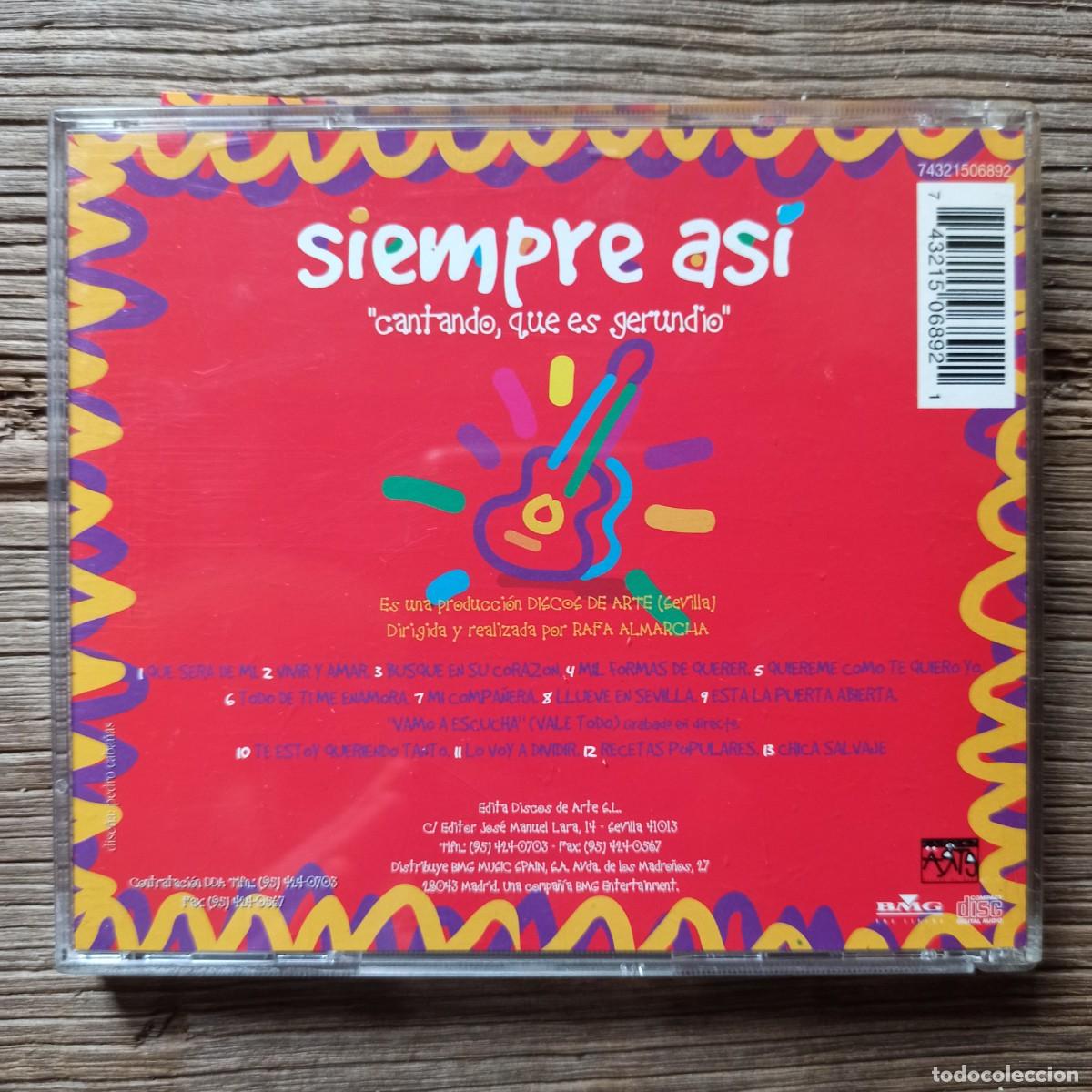 CDs de m&uacute;sica: CD - Siempre As&iacute; &ndash; Cantando, Que Es Gerundio - Foto 2