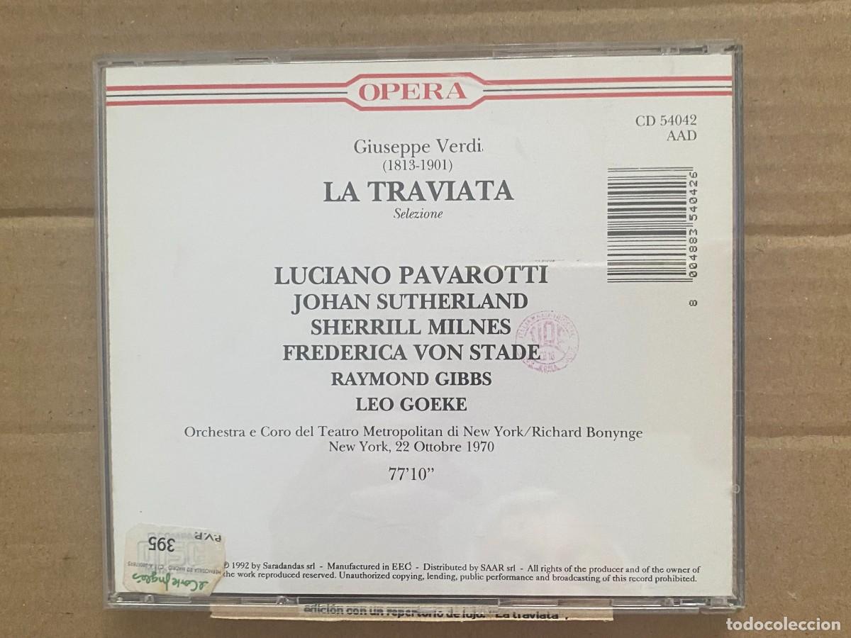 CDs de m&uacute;sica: CD VERDI - LA TRAVIATA - PAVAROTTI - Foto 2