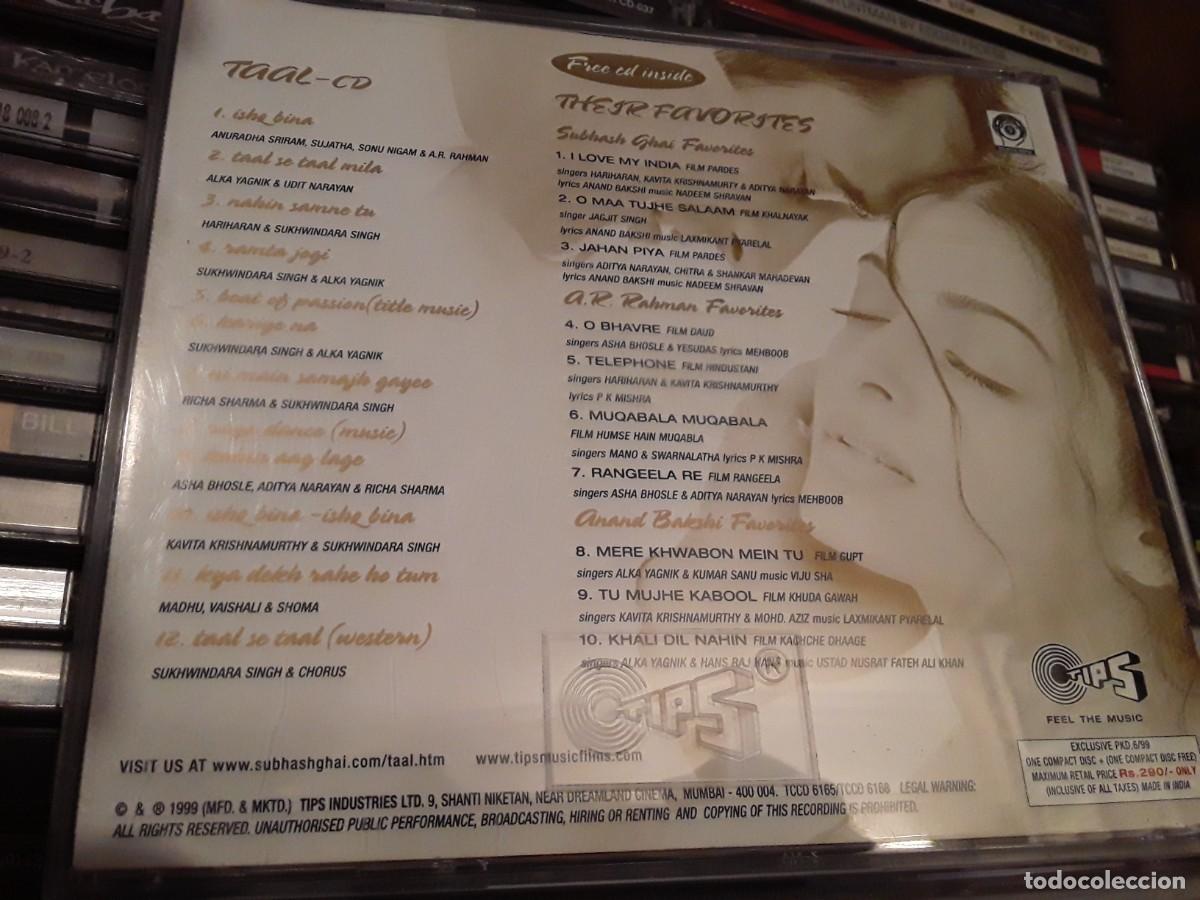 CDs de m&uacute;sica: A.R. Rahman &lrm;&ndash; Taal - 2cd - Foto 2