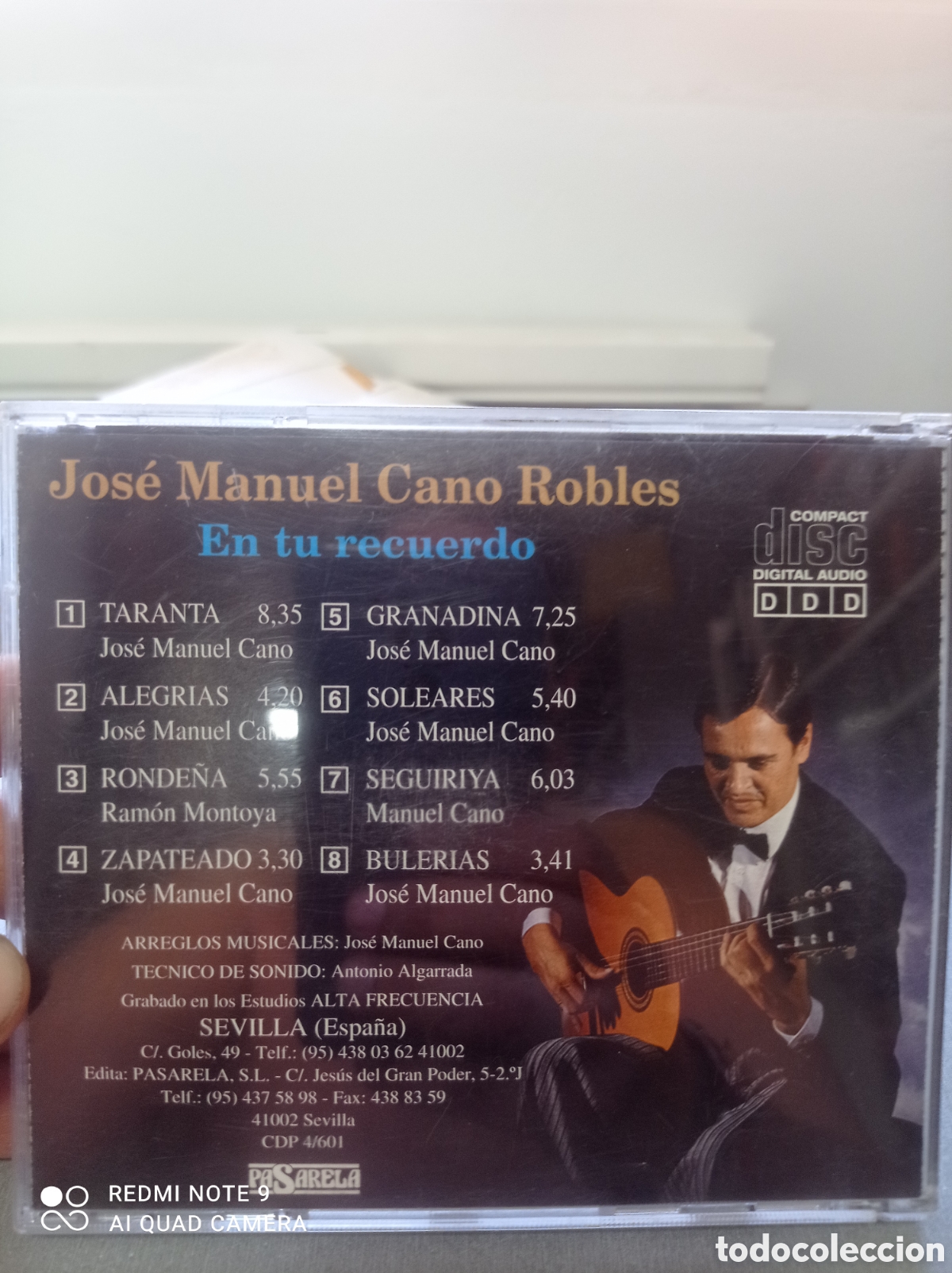 CDs de m&uacute;sica: Jos&eacute; Manuel Cano Robles en tu recuerdo - Foto 2