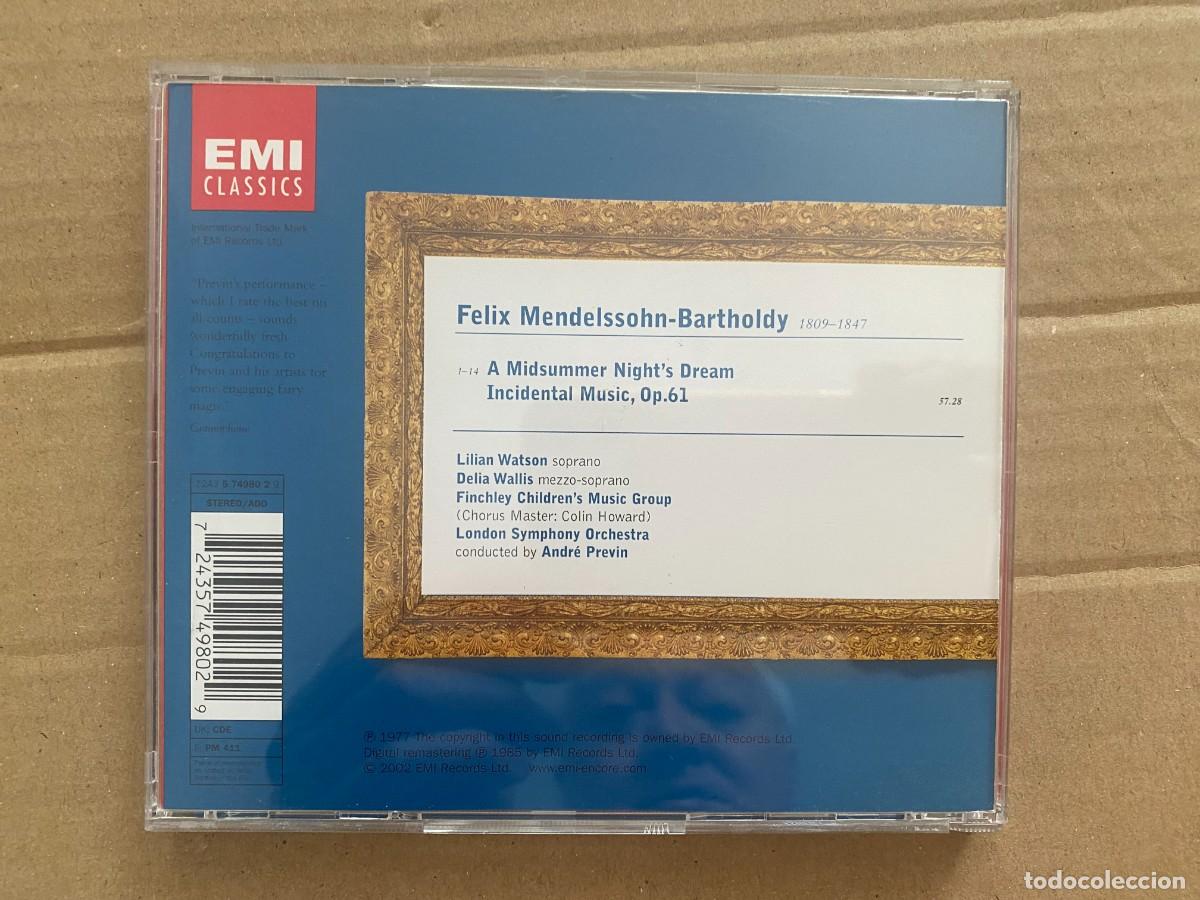 CDs de m&uacute;sica: CD MENDELSSOHN - A MIDSUMMER NIGHTS DREAM - Foto 2