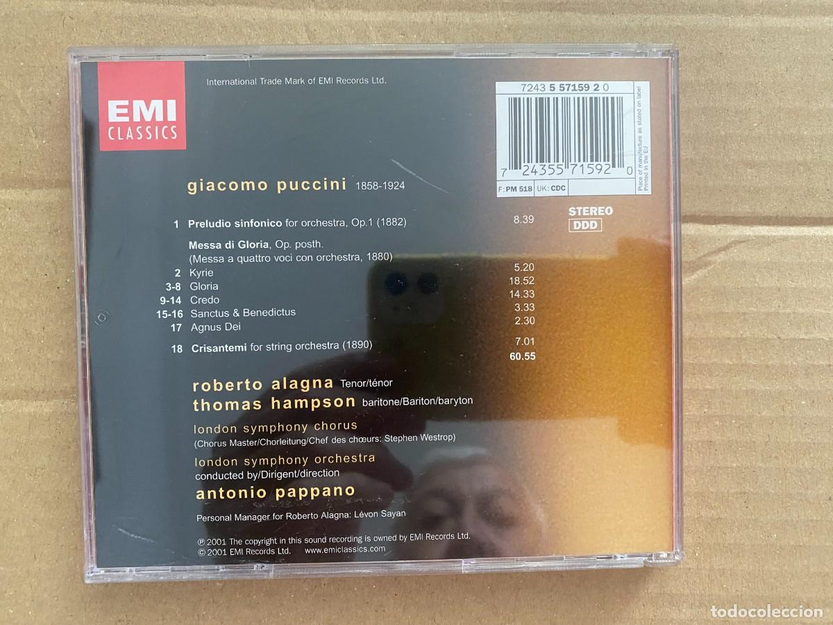 CDs de m&uacute;sica: CD PUCCINI - MESSA DI GLORIA - Foto 2