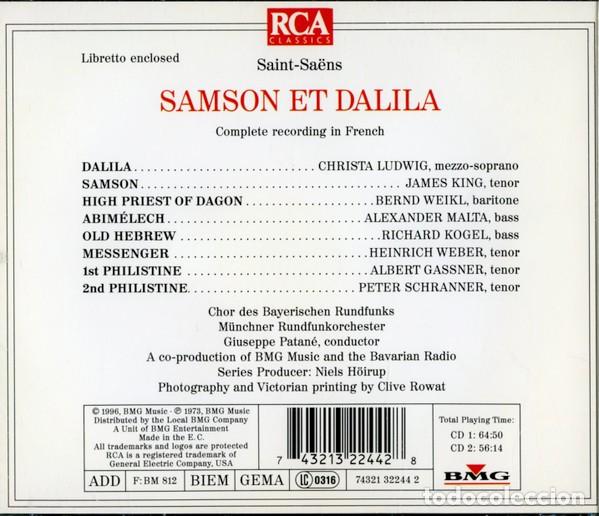 CDs de m&uacute;sica: SAINT-SA&Euml;NS: SAMSON ET DALILA - RCA - 2 CD - Foto 2