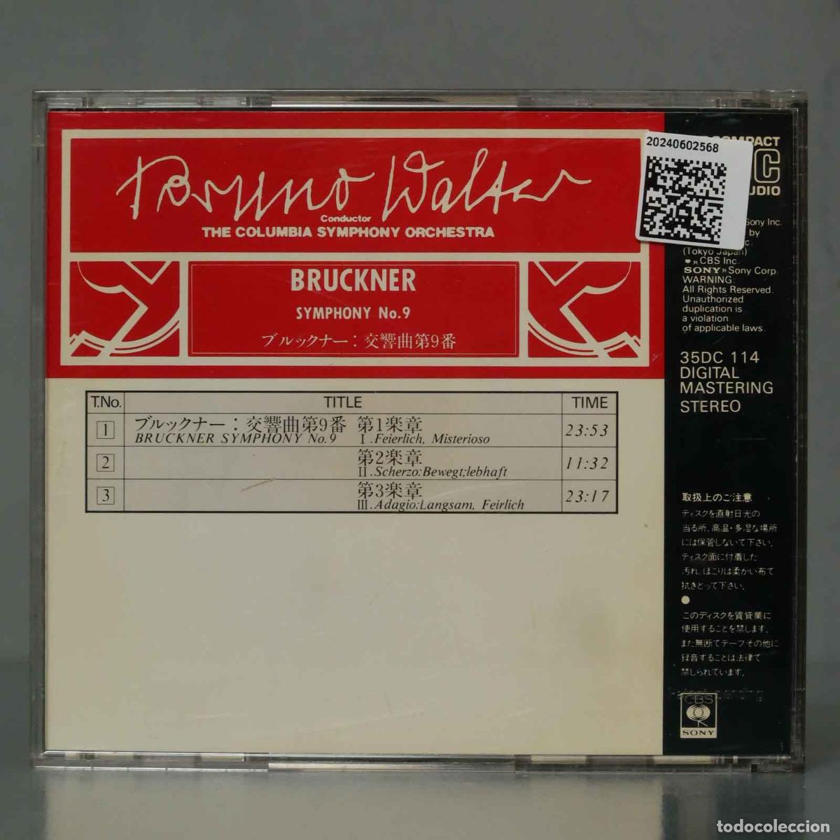CDs de m&uacute;sica: CD. WALTER. SYMPHONY9. BRUCKNER. JAPAN - Foto 2