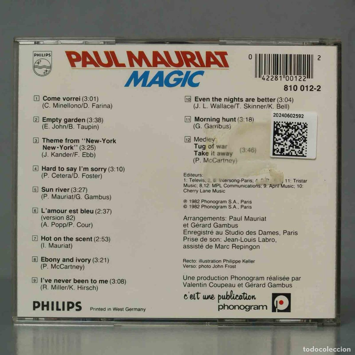 CDs de m&uacute;sica: CD. Paul Mauriat &ndash; Magic - Foto 2