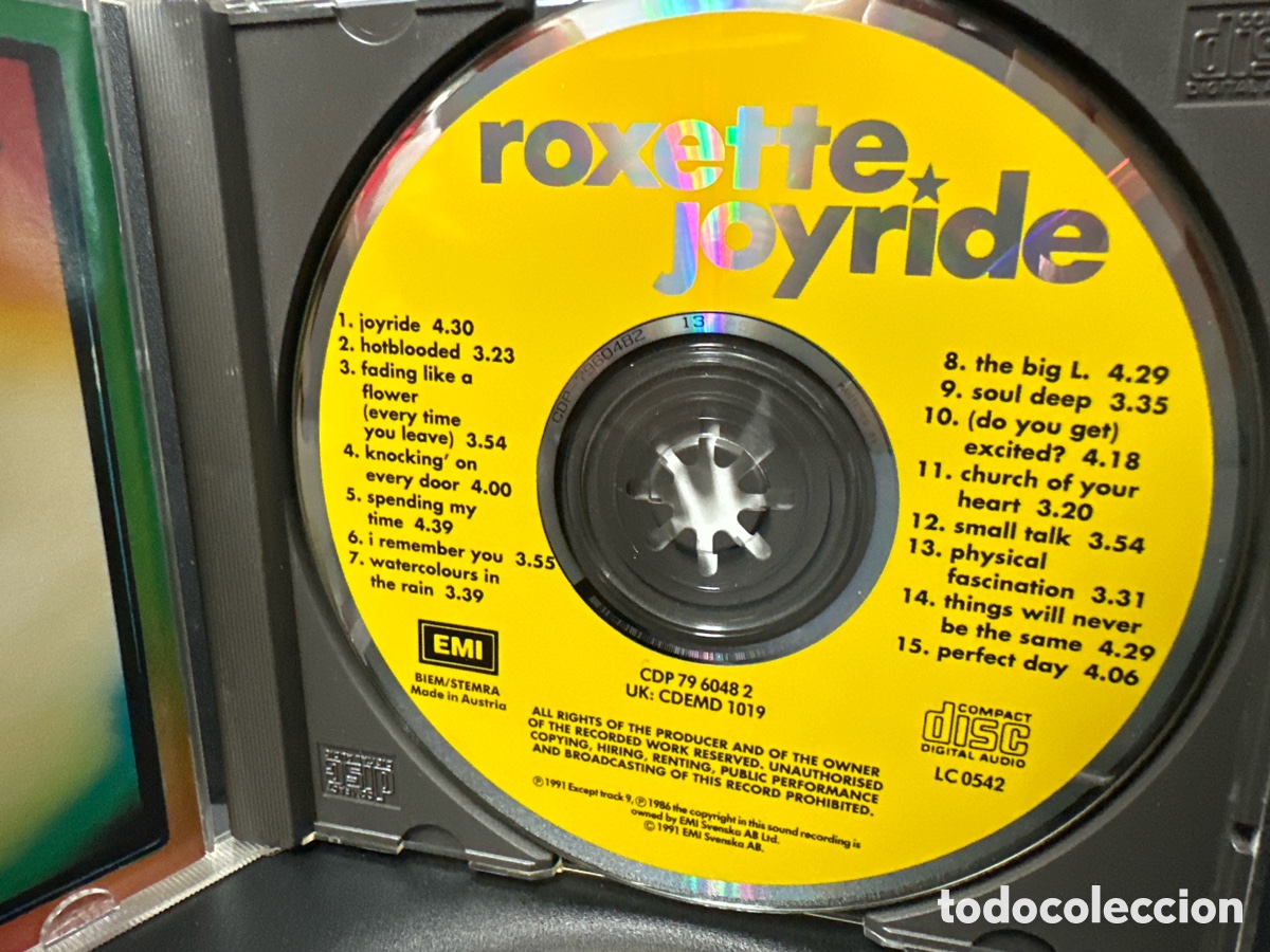 CDs de m&uacute;sica: Roxette - Joyride (CD, Album) - Foto 3