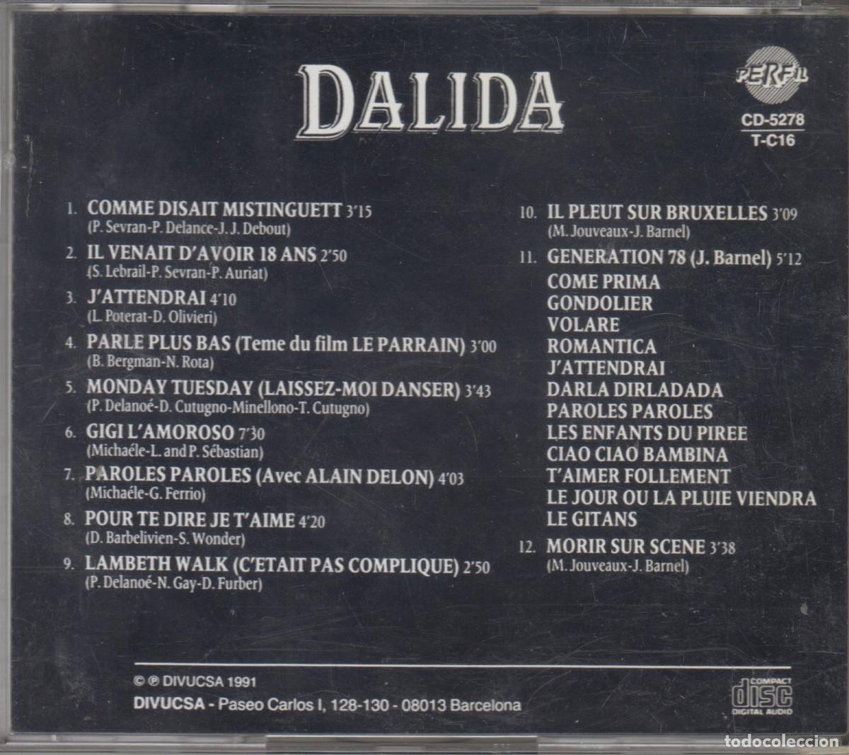 CDs de m&uacute;sica: Dalida cd Inolvidables vol. 8 1991 Spain - Foto 2