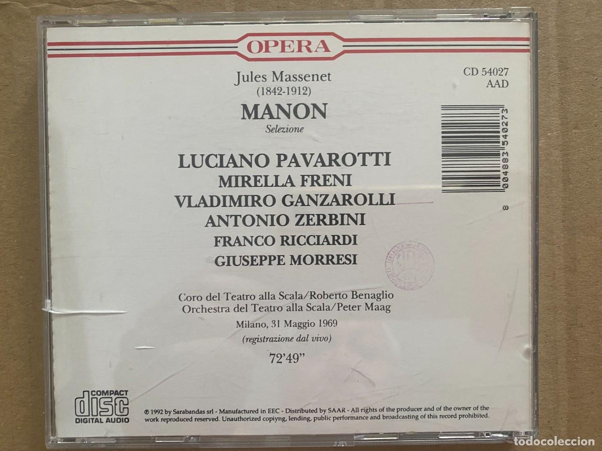 CDs de m&uacute;sica: CD J. MASSENET - MANON - Foto 2